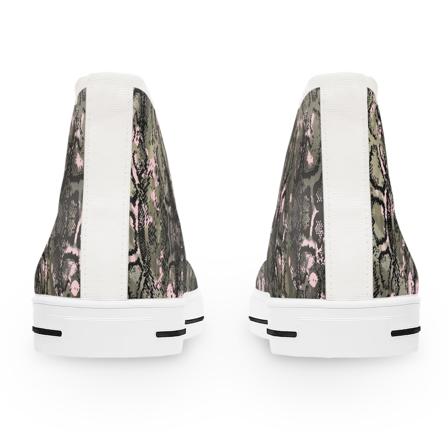 Women’s High Top Sneakers with Unique Snakeskin Design - Trendy Casual Footwear