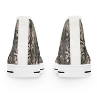 Women’s High Top Sneakers with Unique Snakeskin Design - Trendy Casual Footwear