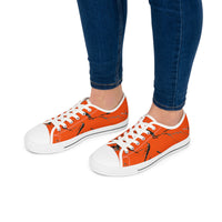Vibrant Orange Marble Women's Low Top Sneakers