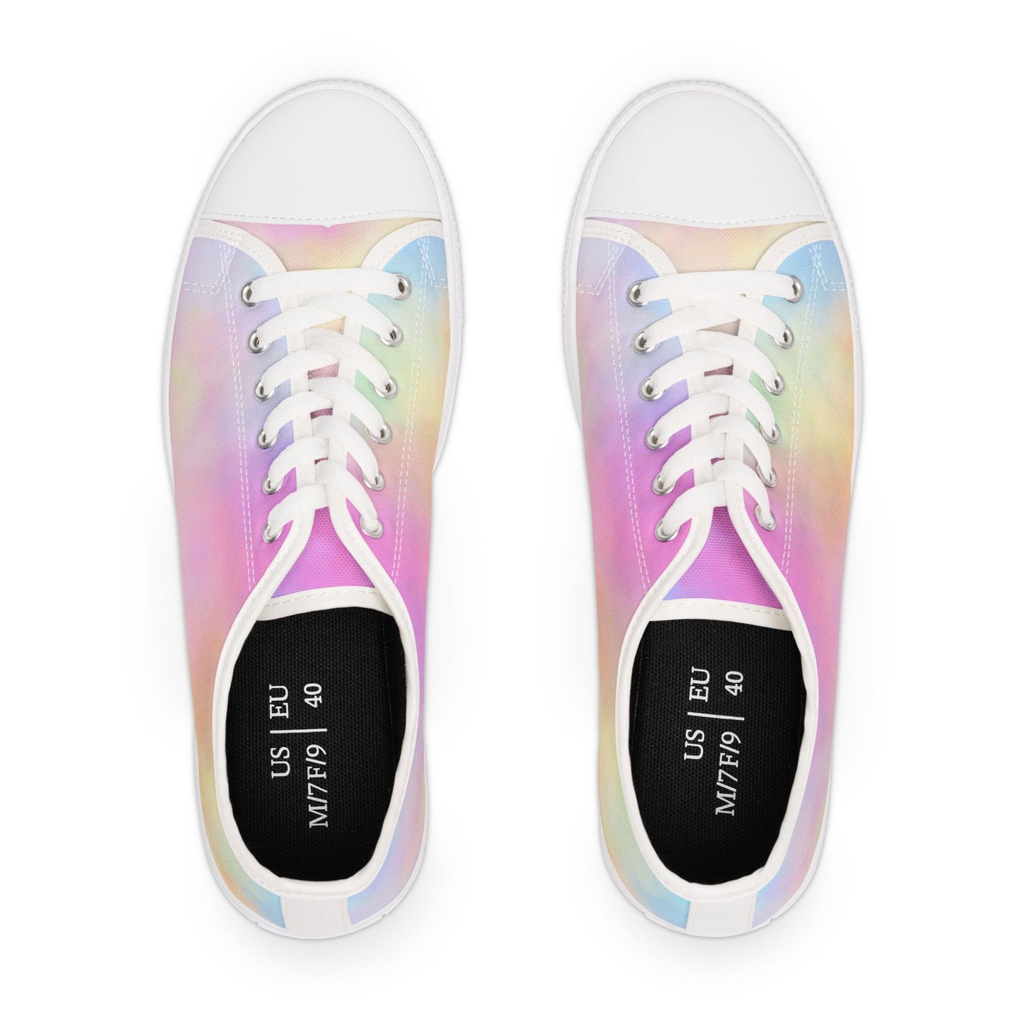 Pastel Gradient Women's Low Top Sneakers - Stylish & Comfortable Casual Footwear