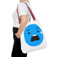 Emotional Expression Tote Bag - Cute Sad Face Design