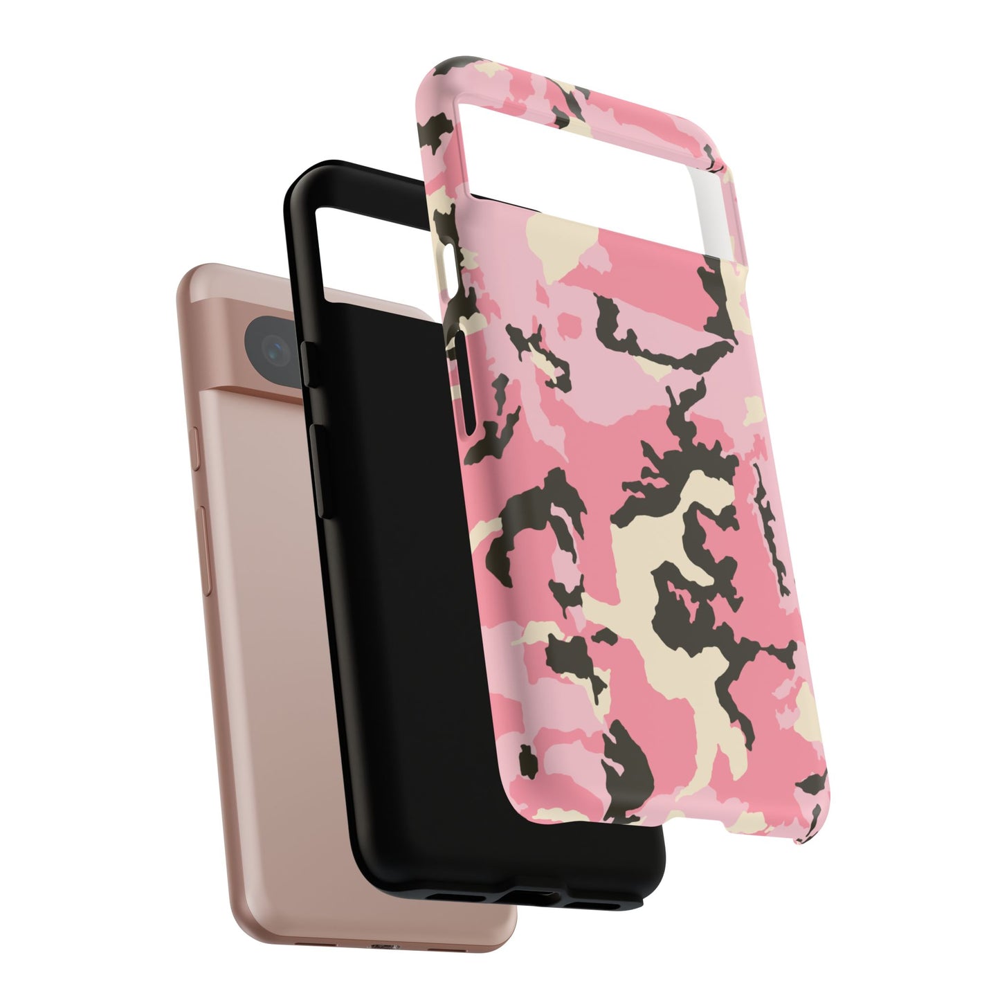 Stylish Tough Phone Case – Pink Camo Design for Bold Protection  Make a statement while keeping your phone safe with this eye-catching pink camouflage case that blends fashion with durability.
