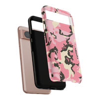Stylish Tough Phone Case – Pink Camo Design for Bold Protection  Make a statement while keeping your phone safe with this eye-catching pink camouflage case that blends fashion with durability.