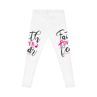 Empowering Women's Casual Leggings, Inspirational Leggings, Faith Over Fear Leggings, Fitness Wear, Gift for Her