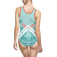 Tropical Floral Women's Swimsuit - Classic One-Piece with Vibrant Design