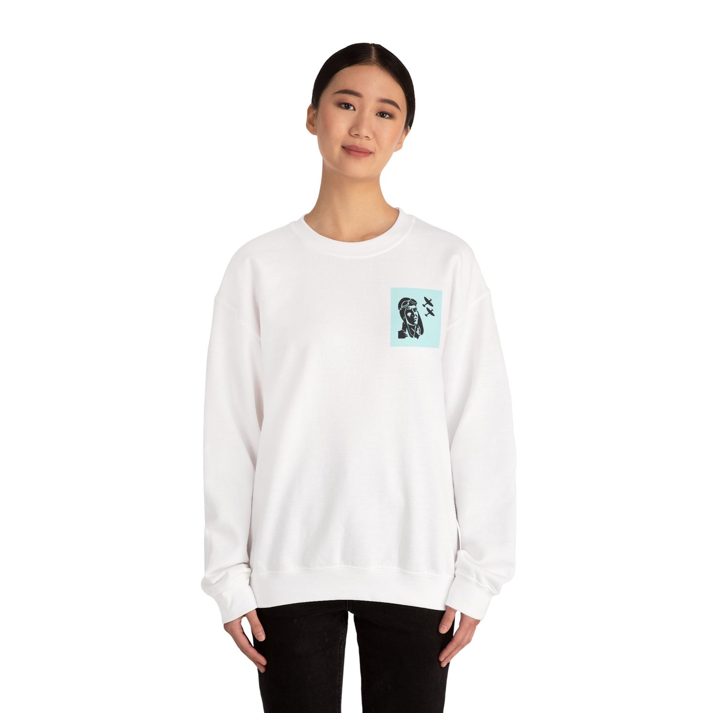 Vintage Aviator Crewneck Sweatshirt - Unisex Heavy Blend