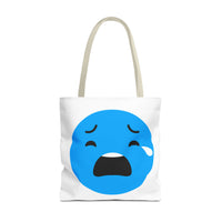 Emotional Expression Tote Bag - Cute Sad Face Design