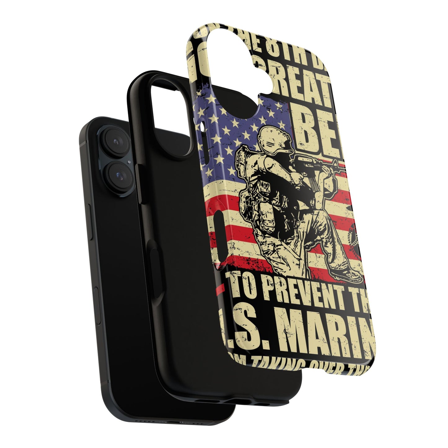 Military-Themed Phone Case - 'God Created Beer' Design