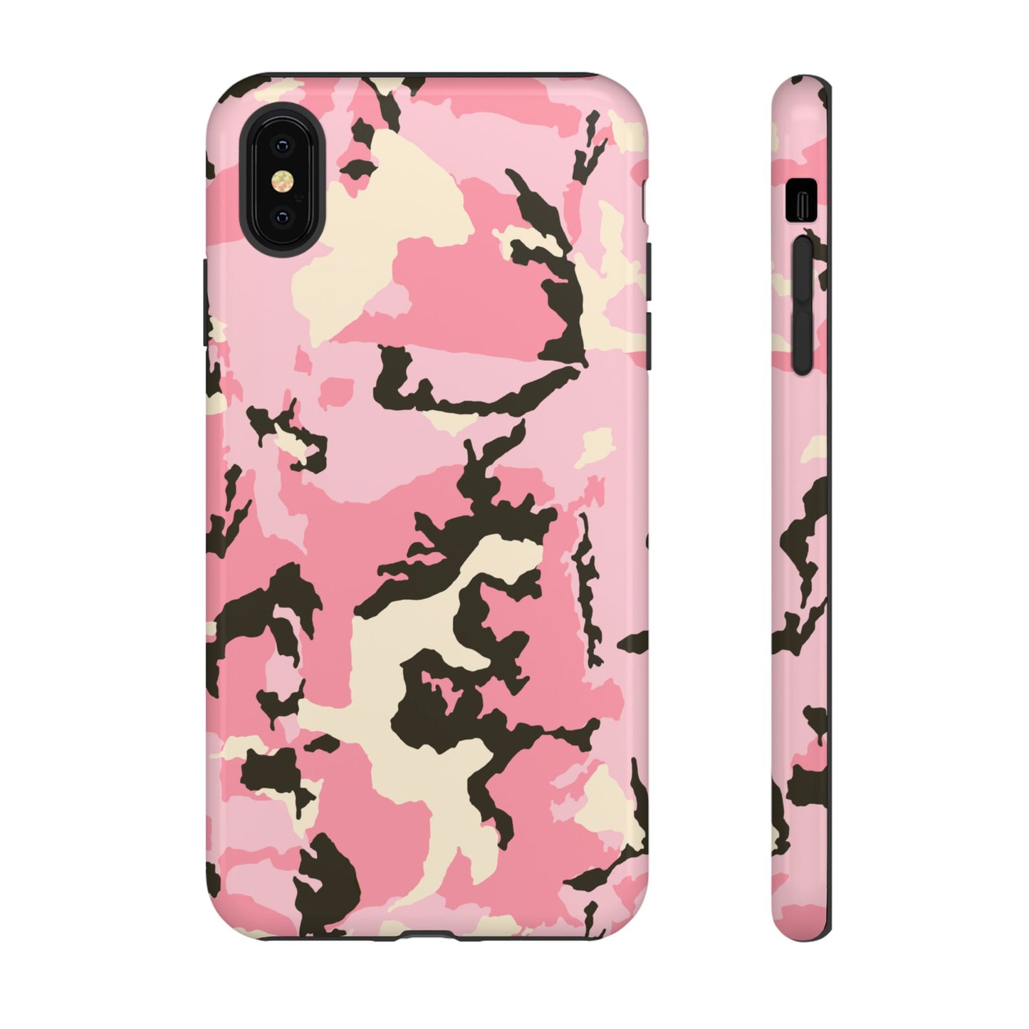 Stylish Tough Phone Case – Pink Camo Design for Bold Protection  Make a statement while keeping your phone safe with this eye-catching pink camouflage case that blends fashion with durability.