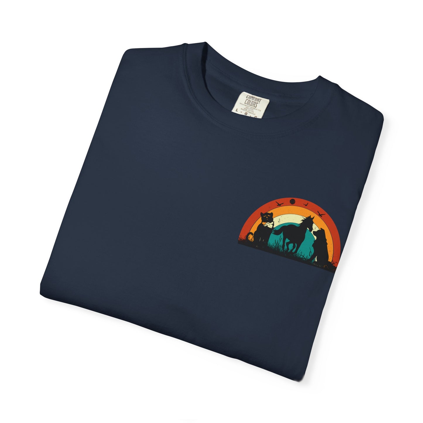 Rainbow Animal Scene Unisex T-Shirt - Nature Lover's Gift