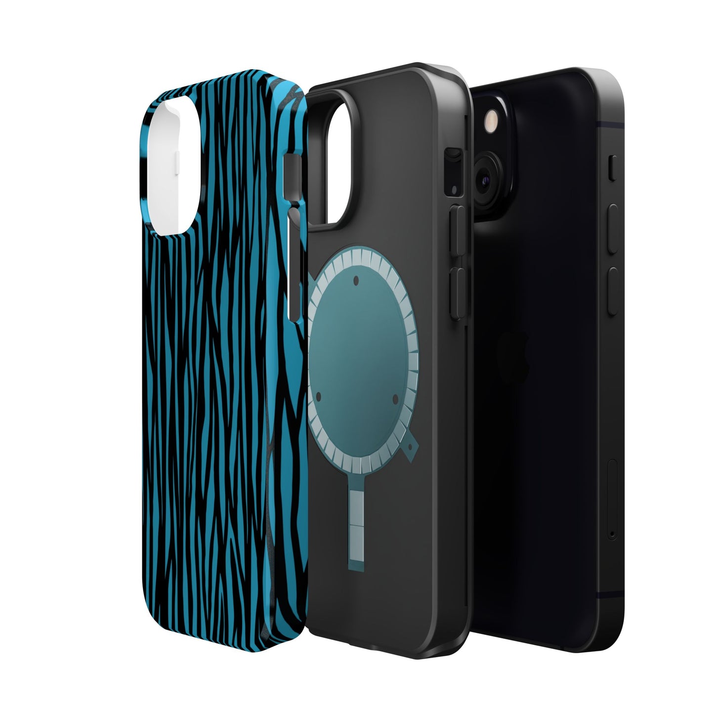 Zebra Print Magnetic Tough Case for iPhone - Durable & Stylish Phone Protection