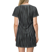 Trendy Zebra Print T-Shirt Dress for Casual Summer Style