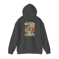God Created Beer Hoodie, Marine Sweatshirt - Funny Drinking Gift, Unisex Pullover, Alcohol Lover, Birthday Present, Cool