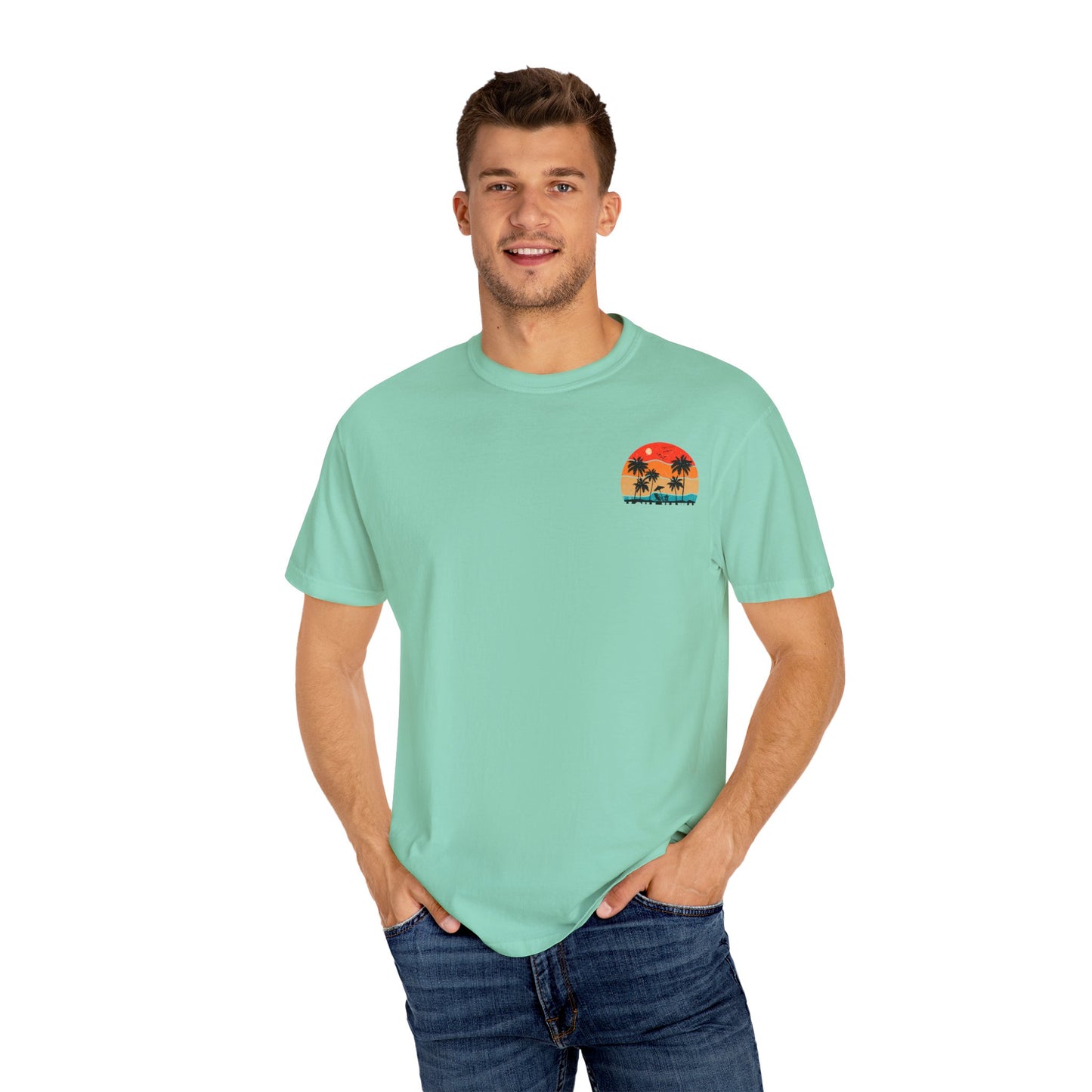 Sunset Vibe Unisex T-Shirt - Tropical Paradise Design