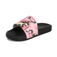 Fashionable Pink Camo Slide Sandals for Women