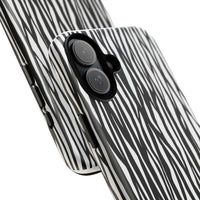 Tough Cases: Stylish Black and White Zebra Print Phone Case