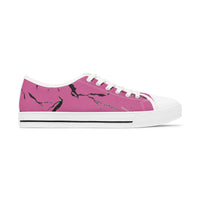 Stylish Pink Marble Low Top Sneakers for Women - Trendy Casual Footwear