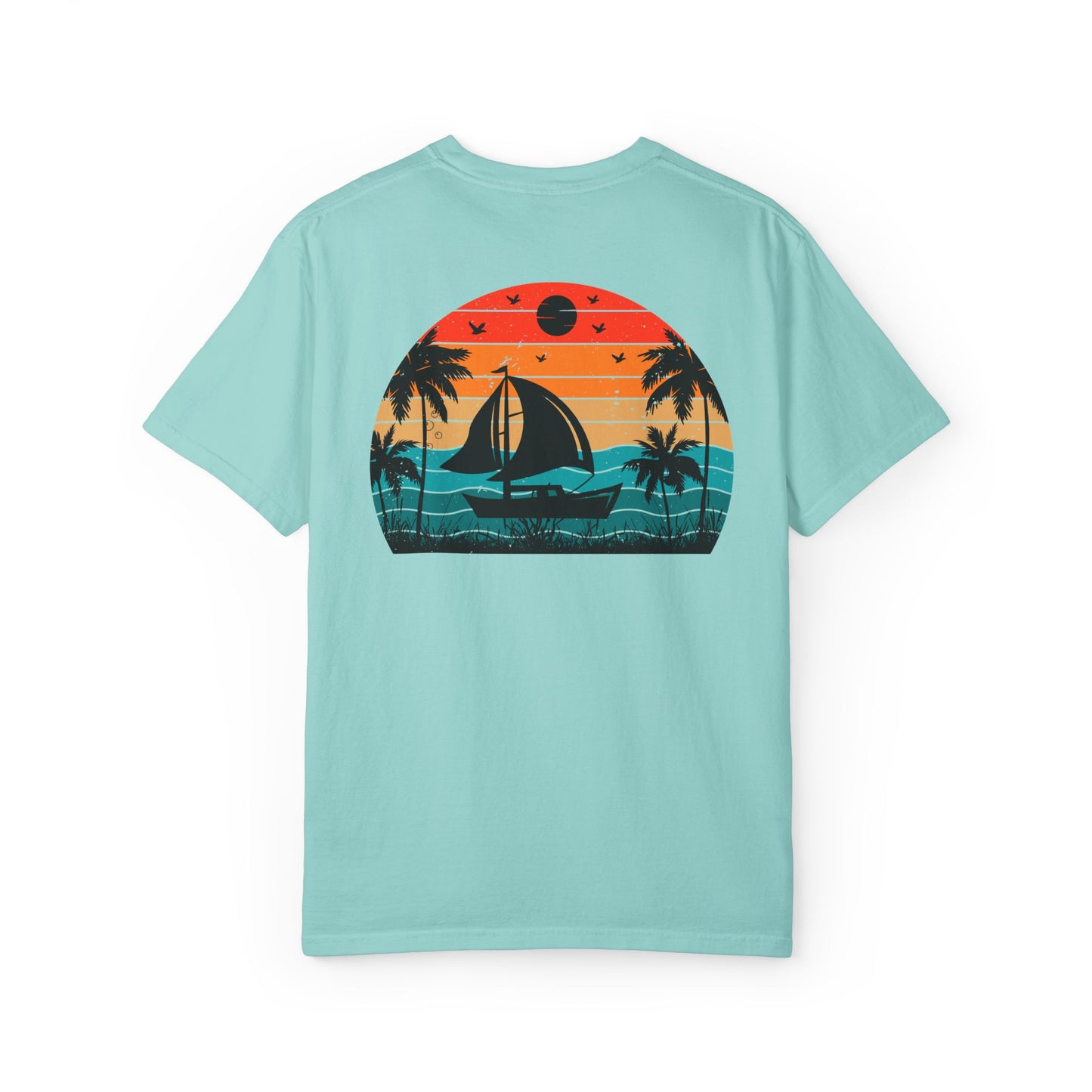 Sunset Sail Unisex Garment-Dyed T-Shirt | Beach Vibes Tee