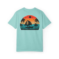 Sunset Sail Unisex Garment-Dyed T-Shirt | Beach Vibes Tee