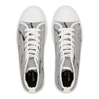 Stylish Marble-Print High Top Sneakers for Trendy Women