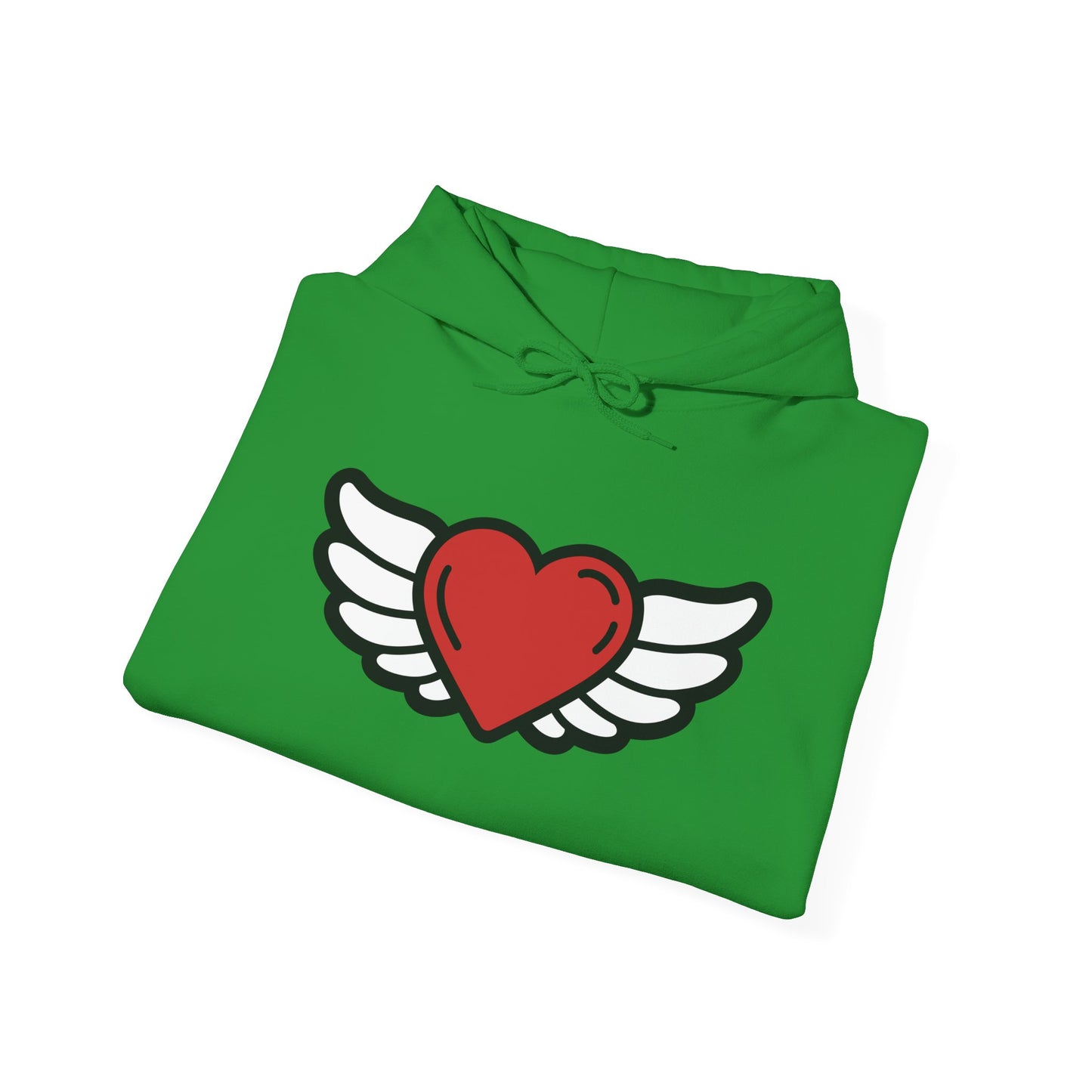 Angel Wings Heart Hoodie - Unisex Heavy Blend™ Sweatshirt for Love & Comfort