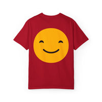 Happy Face Garment-Dyed T-shirt for Positive Vibes