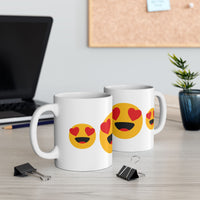 Cute Love Emoji Ceramic Mug - Perfect Gift for Valentine's Day, Coffee Lovers, or Romantic Occasions