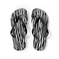 Zebra Print Flip Flops - Stylish Summer Footwear