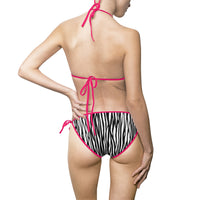 Stylish Zebra Print Bikini Swimsuit for Women – Perfect for Beach Days & Pool Parties