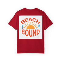 Beach Bound Unisex Garment-Dyed T-Shirt, Summer Vibes, Casual Wear, Beach Trip, Vacation Shirt, Outdoor Activities