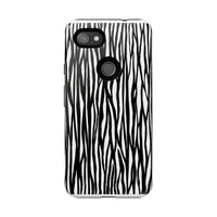 Tough Cases: Stylish Black and White Zebra Print Phone Case
