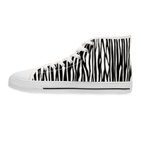 Zebra Print High Top Sneakers for Stylish Women