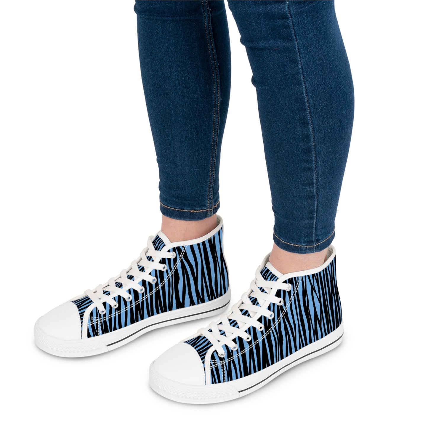 Fierce Striped High Top Sneakers for Trendsetters