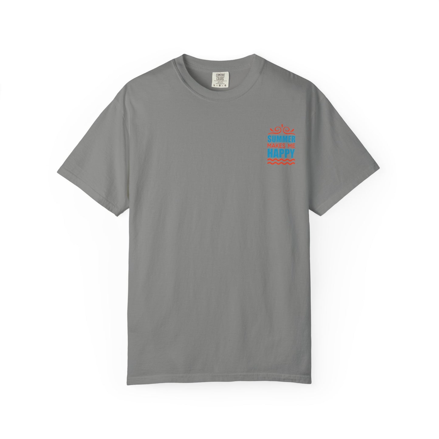 Summer Makes Me Happy T-Shirt, Unisex Summer Tee, Beach Vibes Shirt, Gift for Sun Lovers, Vacation Wear, Relaxed Fit Top
