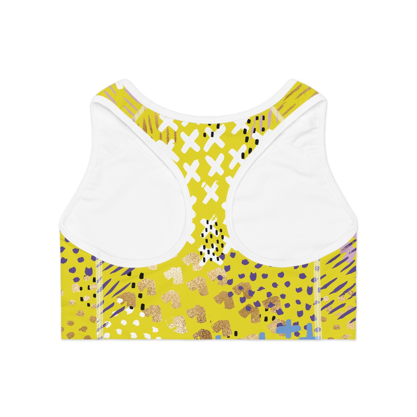 Vibrant Patterned Sports Bra for Active Women