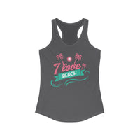 I Love Beach Racerback Tank Top, Summer Apparel, Vacation Clothing, Beach Lover Gift, Tropical Shirt, Outdoor Activity