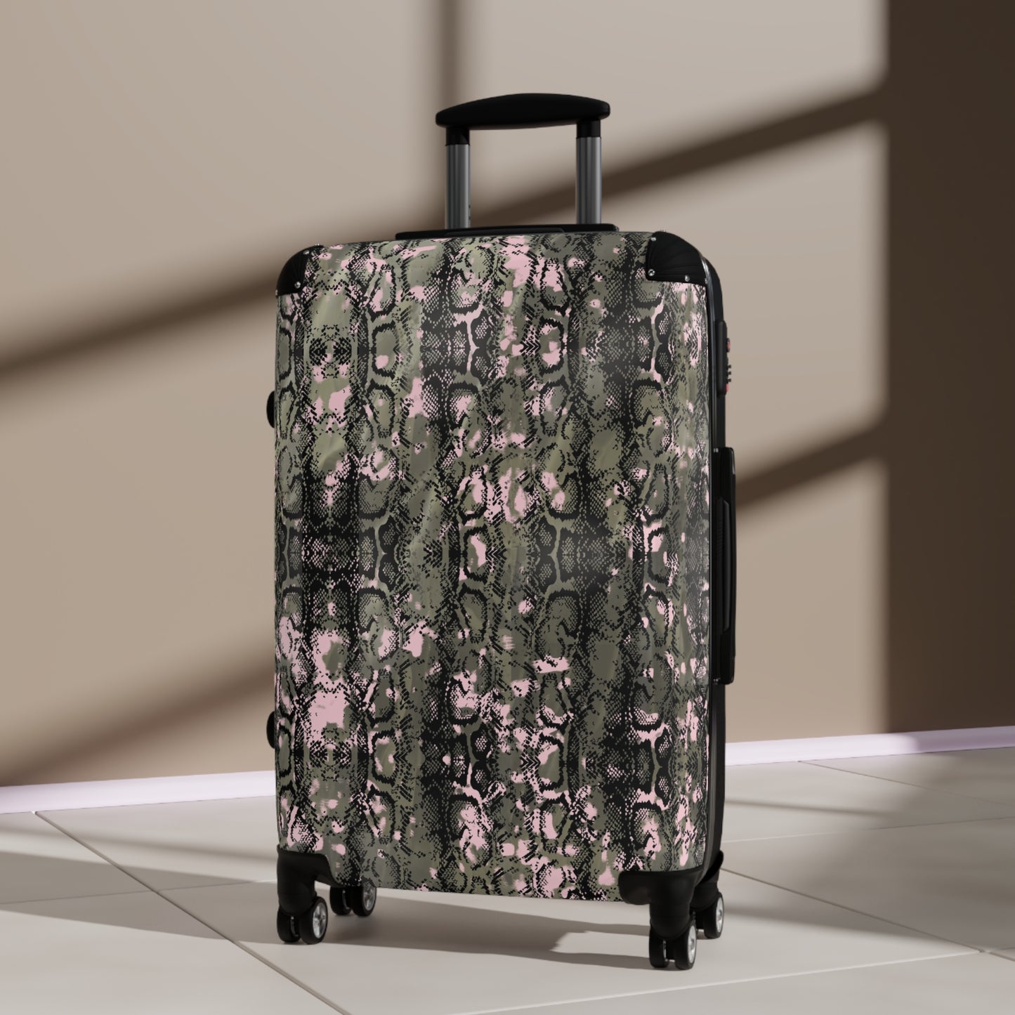 Stylish Snakeskin Suitcase for Travel Enthusiasts