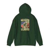 God Created Beer Hoodie, Marine Sweatshirt - Funny Drinking Gift, Unisex Pullover, Alcohol Lover, Birthday Present, Cool