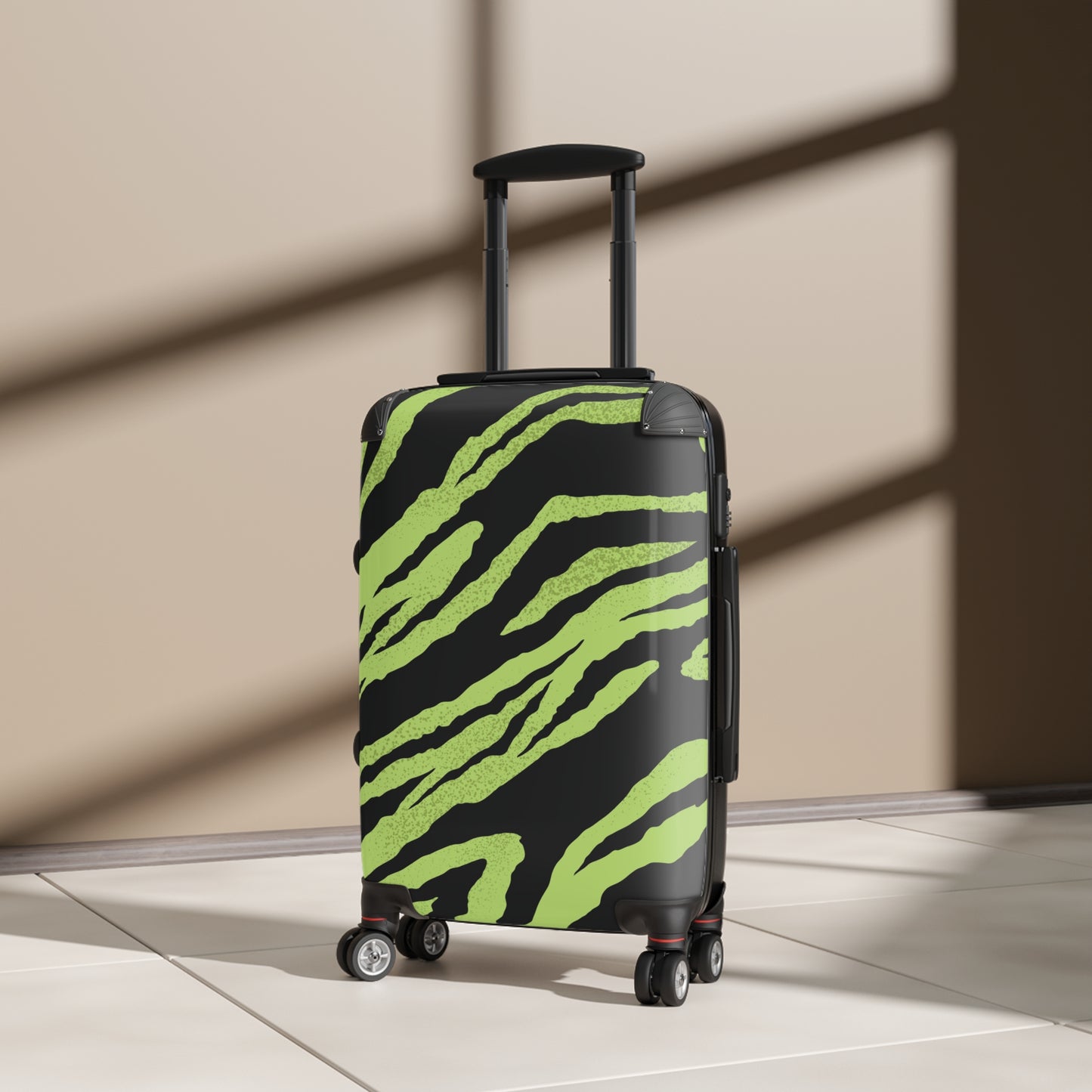 Vibrant Zebra Print Suitcase - Trendy Travel Luggage for Adventurers