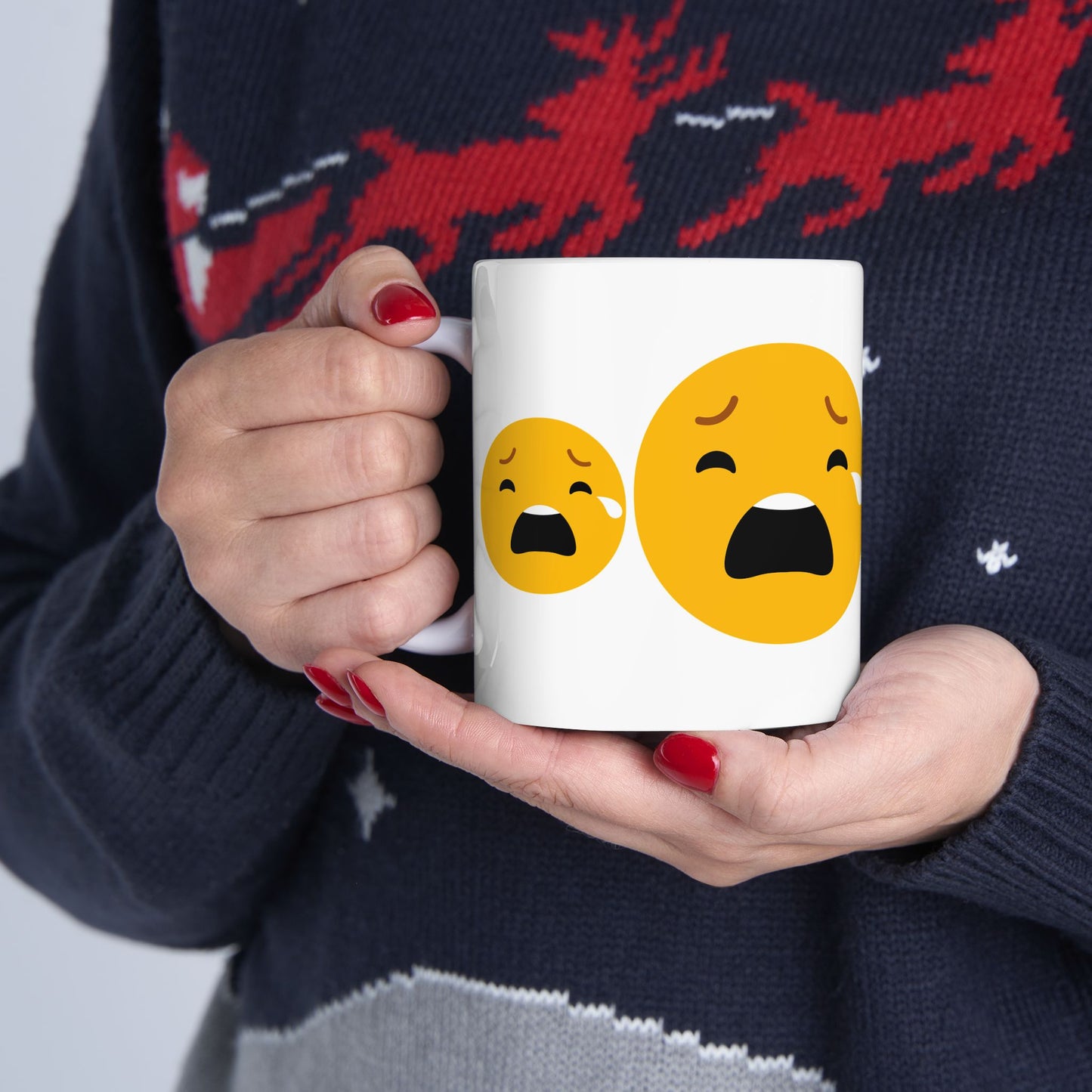 Funny Emotion Ceramic Mug - 11oz & 15oz - Perfect Gift for Friends and Family