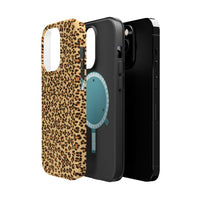 Leopard Print Magnetic Tough Case for iPhone – Bold Style, Rugged Protection  Make a fierce statement while keeping your iPhone safe with this stylish and durable magnetic tough case featuring a trendy leopard print design.