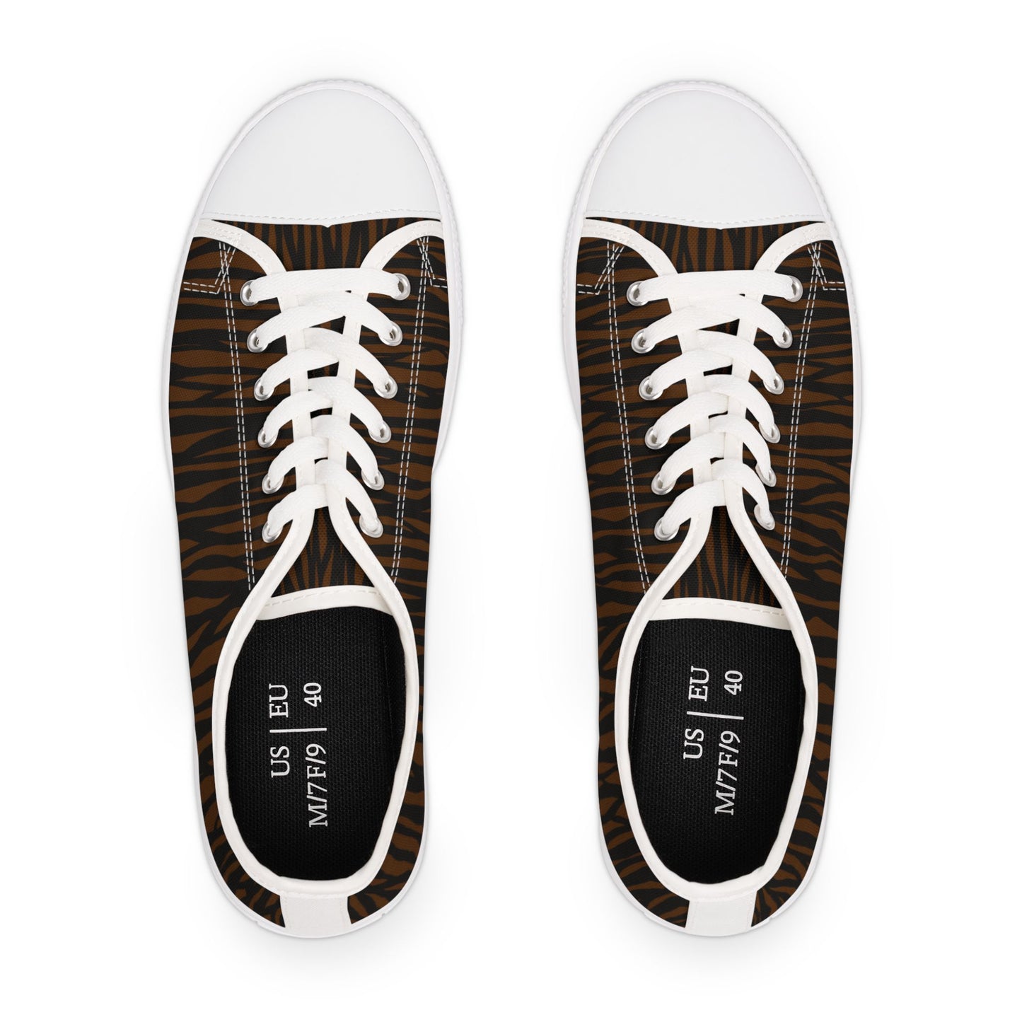 Stylish Tiger Print Women's Low Top Sneakers - Trendy Casual Footwear