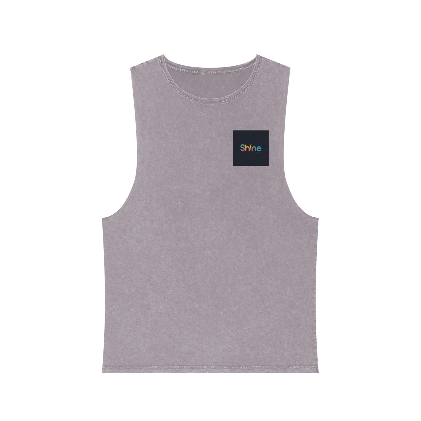 Unisex Stonewash Tank Top - Shine Graphic Tee for Summer Adventures