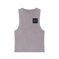 Unisex Stonewash Tank Top - Shine Graphic Tee for Summer Adventures