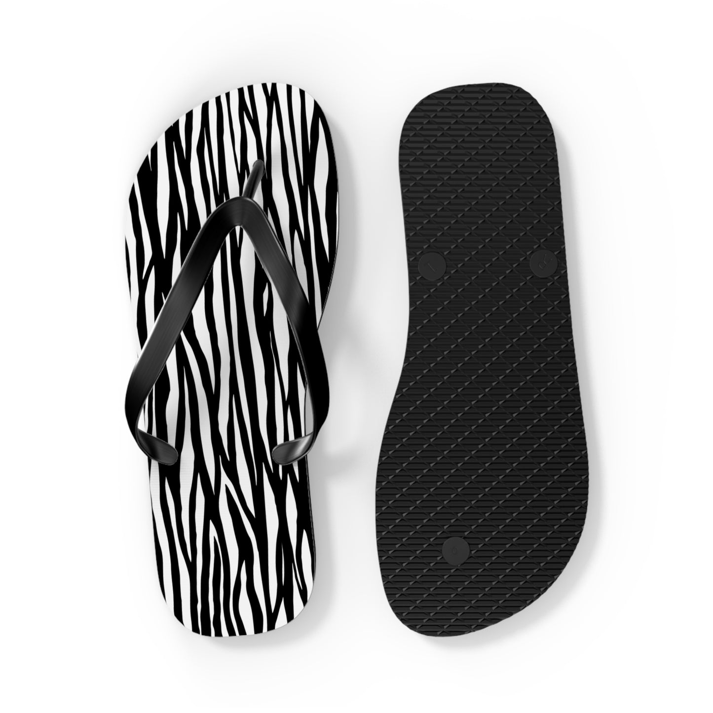 Zebra Print Flip Flops - Stylish Summer Footwear