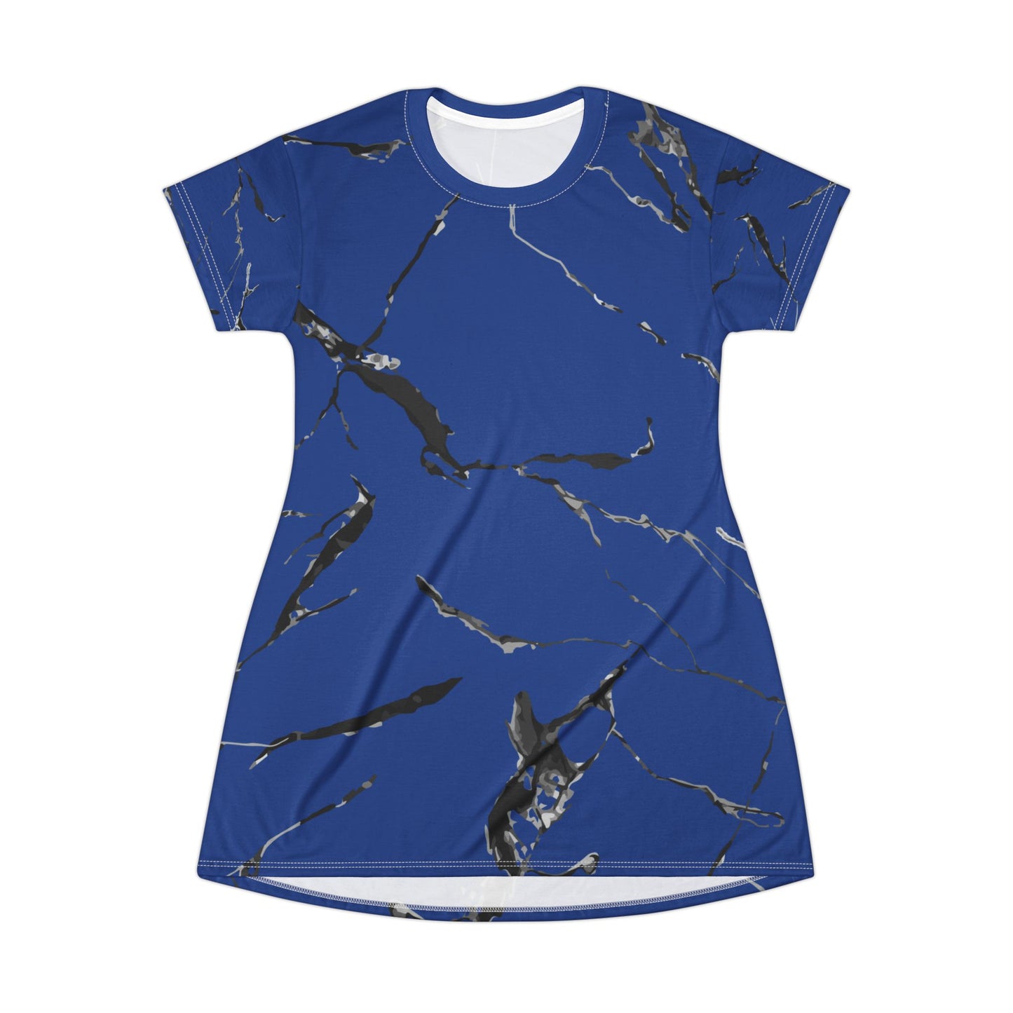 Chic Marble Print T-Shirt Dress, Casual Summer Dress, Vacation Outfit, Trendy Streetwear, Unique Gift for Her