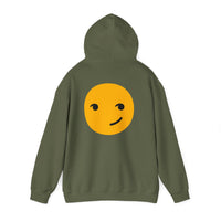 Smiley Face Unisex Heavy Blend Hooded Sweatshirt – Cozy & Playful Comfort for All Occasions