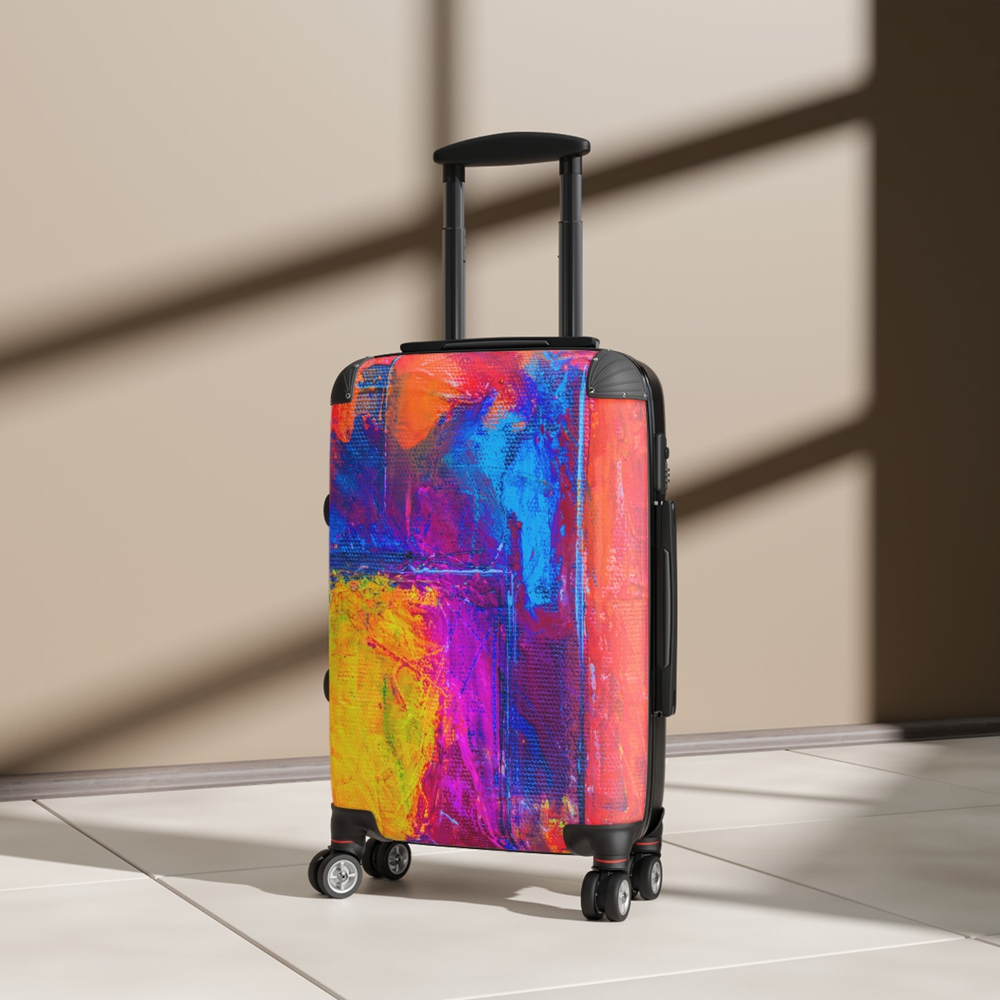 Make a bold statement on your travels with the Vibrant Colorful Suitcase – Stylish Travel Luggage for Adventurers. Designed for those who love to stand out, this suitcase combines functionality with eye-catching aesthetics, ensuring you travel in style