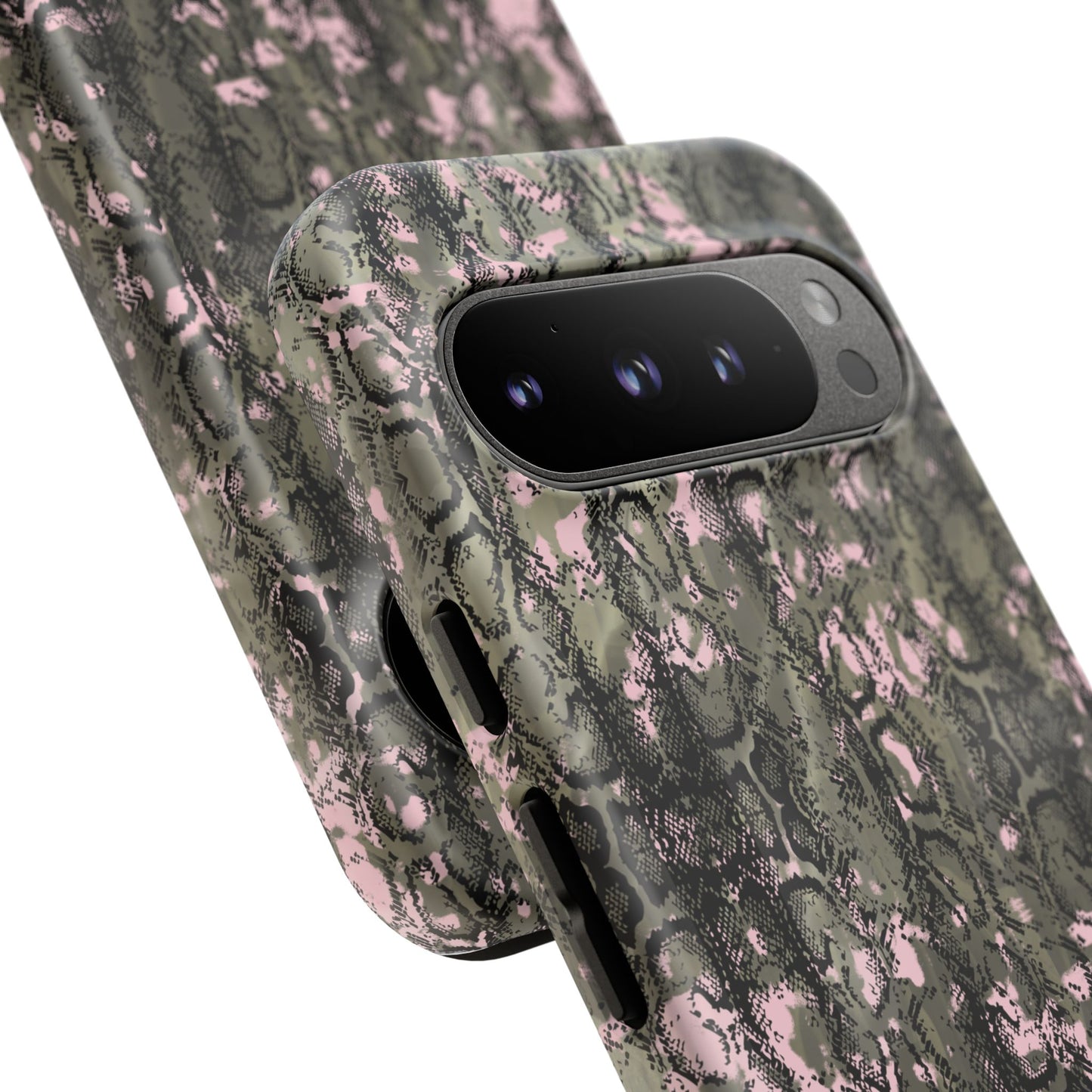 Camo Snake Pattern Phone Case – Rugged Protection Meets Bold Style  Turn heads while protecting your phone with this fierce camo snake pattern case—where urban edge meets outdoor grit.