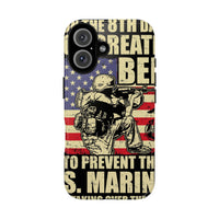 Military-Themed Phone Case - 'God Created Beer' Design